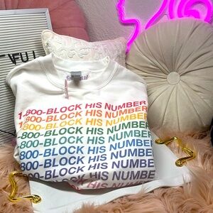 BLOCK HIS NUMBER SWEATSHIRT